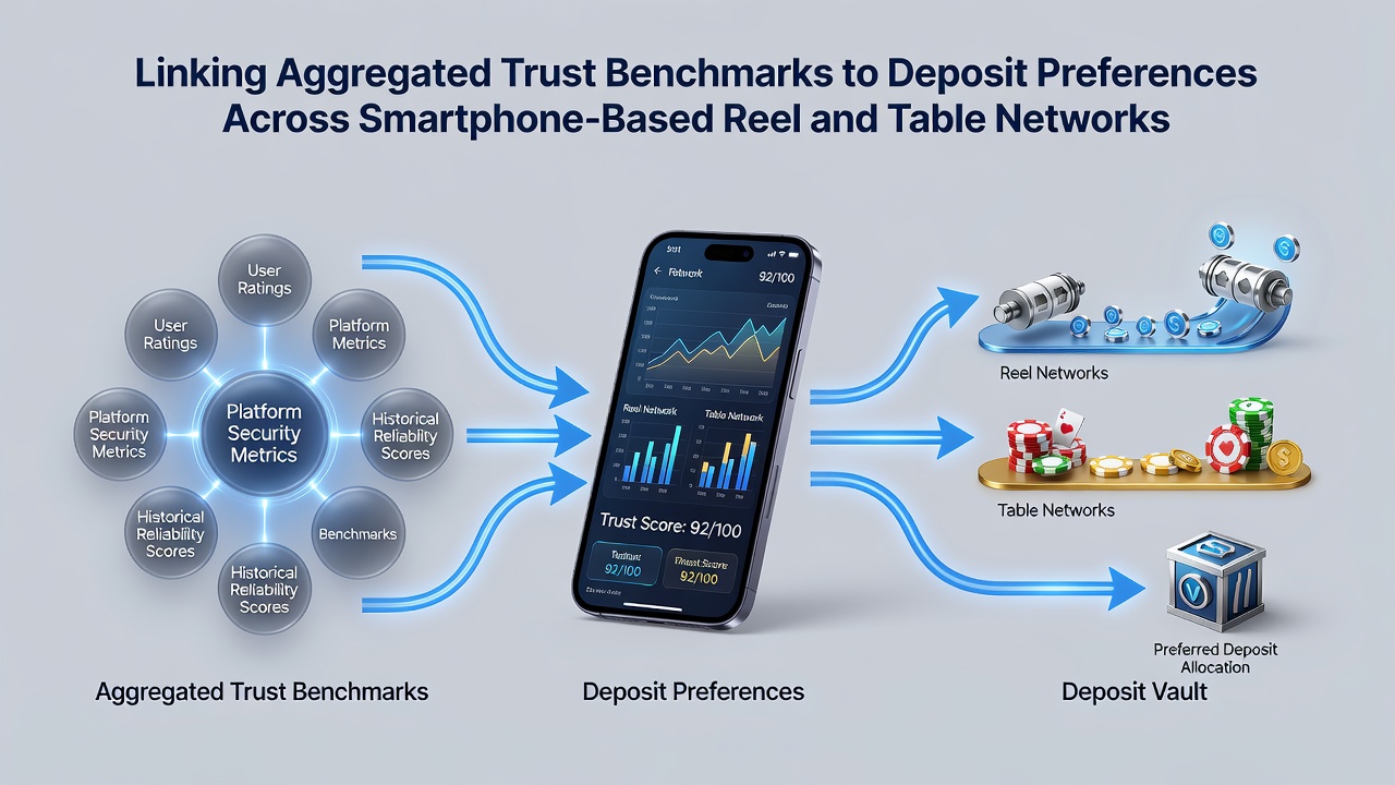 Smartphone screen displaying reel and table game interfaces with trust indicators overlaid on deposit options