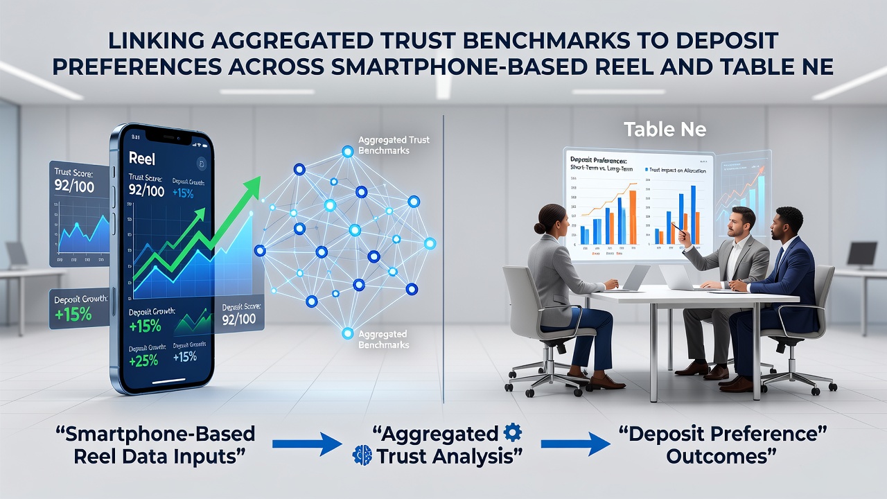 Data visualization charts comparing trust scores with deposit method usage across mobile reel and table networks
