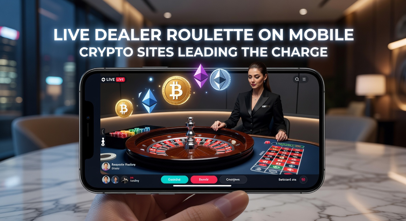 Smartphone displaying a live dealer roulette wheel spinning with crypto wallet interface visible in the foreground, capturing the seamless mobile experience