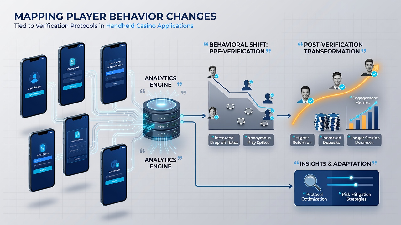 Analytics dashboard displaying player behavior graphs after verification implementation in casino apps