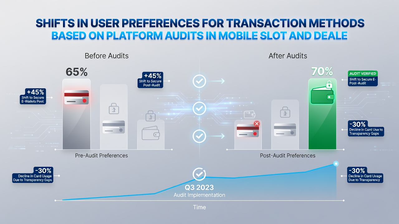 Audit reports and mobile payment dashboards displaying transaction method shifts